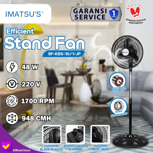 [EZM.0100215] Kipas Angin Berdiri / Kipas Angin Tumpu / Stand Fan 10" Inch