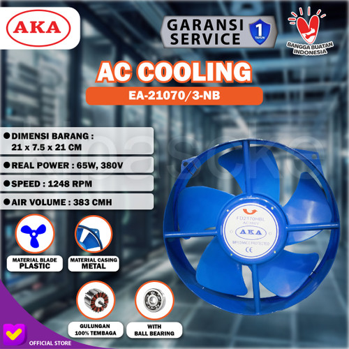 [EZM.0101393] Axial Fan / Kipas Pendingin Mesin Las 8 Inch 380V VAC Kipas Travo Las