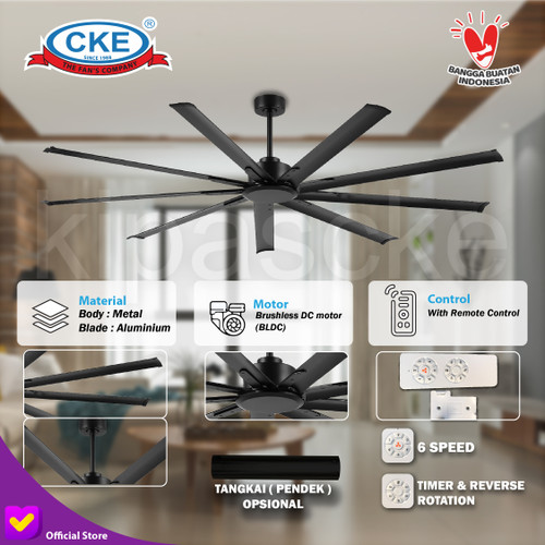 [EZM.0100239] Kipas Angin Plafon Gantung Modern 88 Inch 9 Blade Ceiling Fan Dekorasi