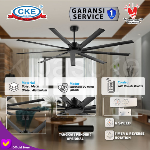 [EZM.0100241] Kipas Angin Plafon Gantung Modern 72 Inch 9 Blade Ceiling Fan Dekorasi