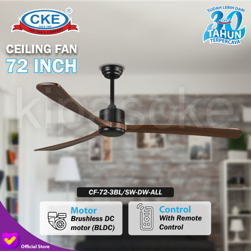 [EZM.0100242] Ceiling Fan Kipas Angin Gantung Plafon 72 Inch Remote - Solid Wood