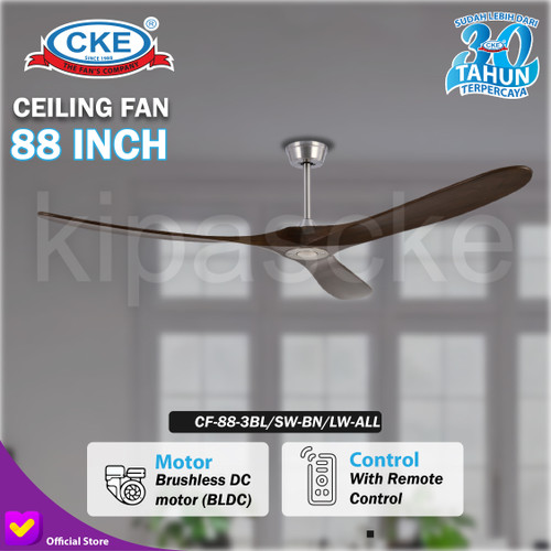[EZM.0100245] Kipas Angin Gantung Plafon Kayu 88 Inch Ceiling Fan Hias 88" Dark Wood