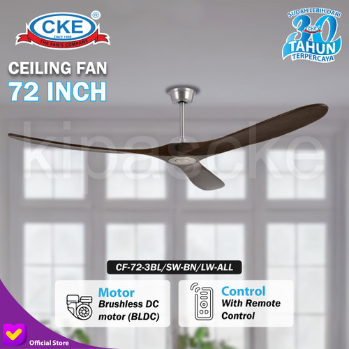 [EZM.0100247] Kipas Angin Gantung Plafon Kayu 72 Inch Ceiling Fan Hias 72" Dark Wood