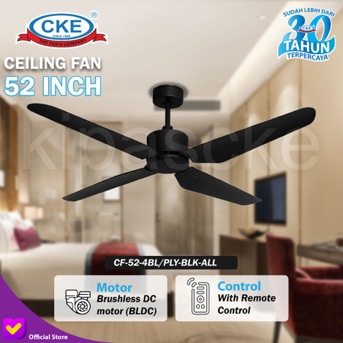 [EZM.0100251] Kipas Angin Baling Baling Dekorasi Plafon 52 Inch Remote Ceiling Fan