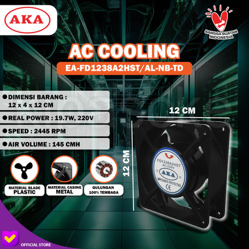 [EZM.0100291] Cooling Fan Panel Kotak 12CM Sleeve Bearing Kipas Angin Partisi 220VAC