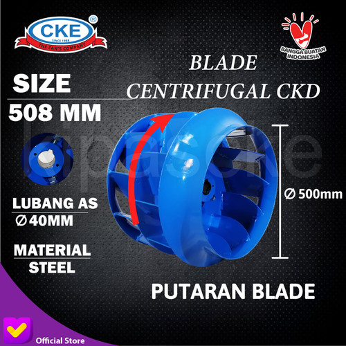 [EZM.0100304] Baling Centrifugal Impeller Fan Blade Backward 500 MM Dia 20" Inch