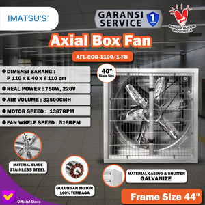 [EZM.0100352] Blower Exhaust Box Fan Kandang Ayam 40 Inch 220V 1 Phase Kipas Gudang