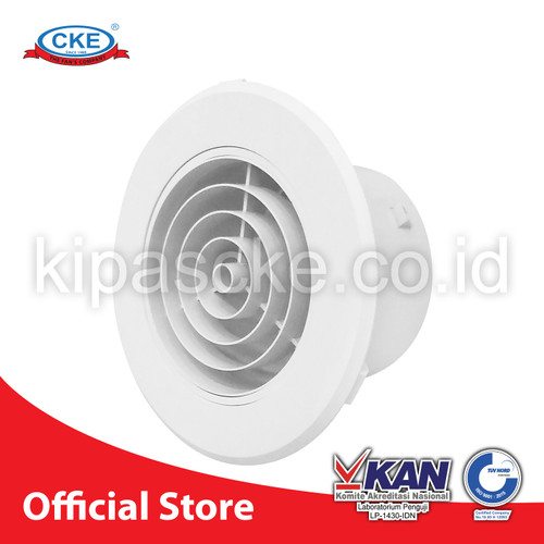 [EZM.0100388] Grill penutup inline duct 4 inch Ceiling Round Air Grill MVJ100-YT