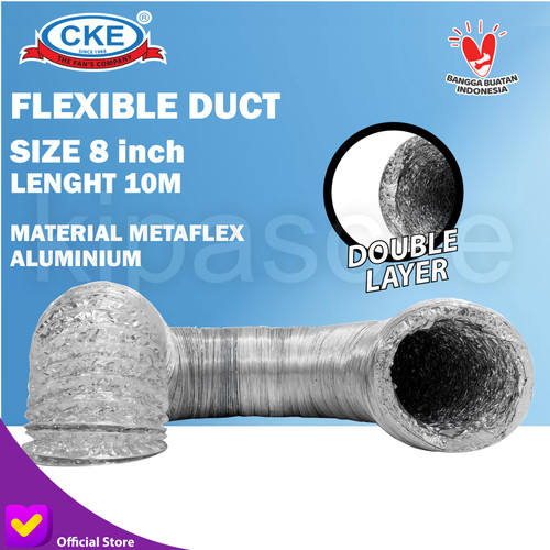 [EZM.0100395] Selang Alumunium Metaflex Flexible Duct Host 8 Inch 10 Meter