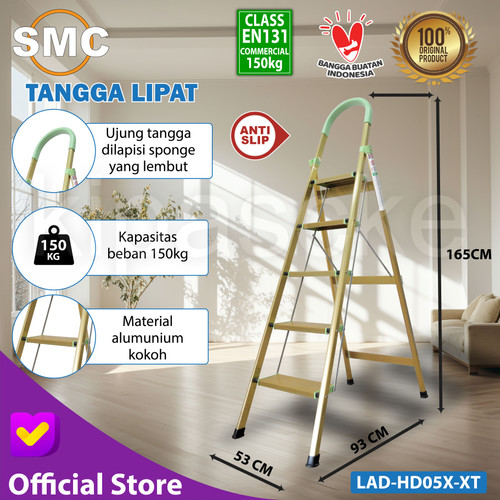 [EZM.0100405] Tangga Lipat 5 Step 1.6 Meter Tangga Duduk 5 Step Ladder