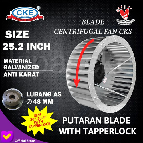 [EZM.0100432] Blade Blower 25.2" Baling blower Centrifugal Fan Wheel sirrocco (Kiri)