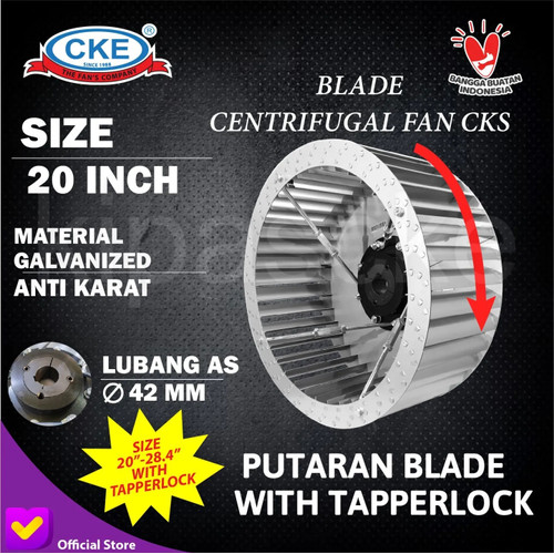 [EZM.0100438] Blade Blower 20" Baling blower Centrifugal Fan Wheel sirrocco (Kanan)