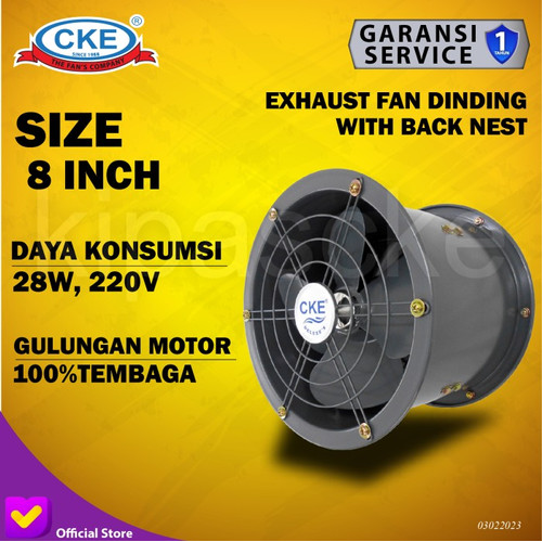 [EZM.0100467] Drum Fan 8 Inch CKE Drum Blower Tabung Axial Drum Blower Gedung