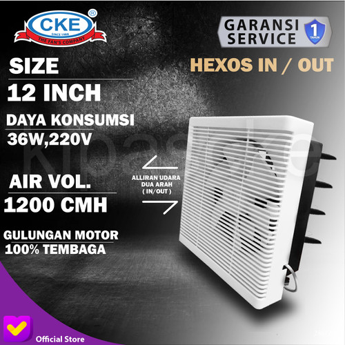 [EZM.0100476] Exhaust Fan Dinding 12" Wall (Dinding) Exhaust Ventilating Fan