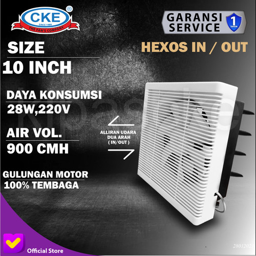 [EZM.0100477] Wall Exhaust/Hexos/Heksos Fan Dinding 10" Exhaust Tembok