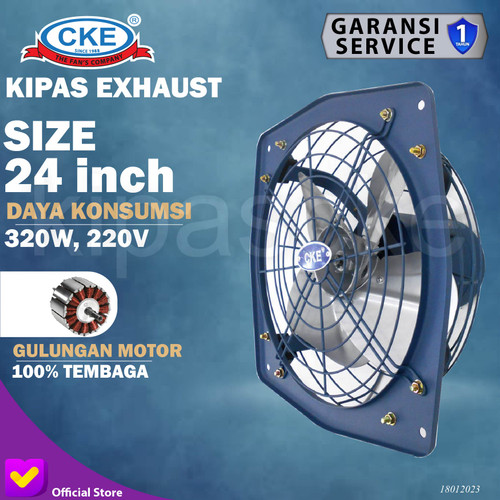 [EZM.0100486] Exhaust Industrial 24" Exhaust Fan Dinding Extra Strong Kipas Partisi