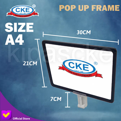 [EZM.0100490] Frame Promosi dan Jepitan uk A4 / Frame Stand / Frame Promosi Toko
