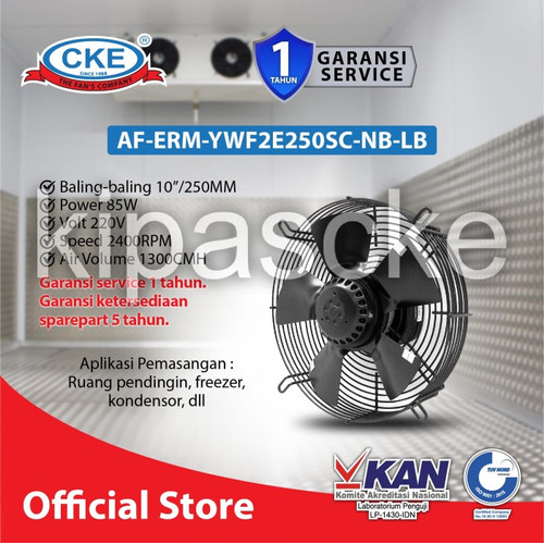 [EZM.0101509] Axial Fan 10 Inch Fan Condensor 10" 220V Fan Kipas Chiller - 1 Phase