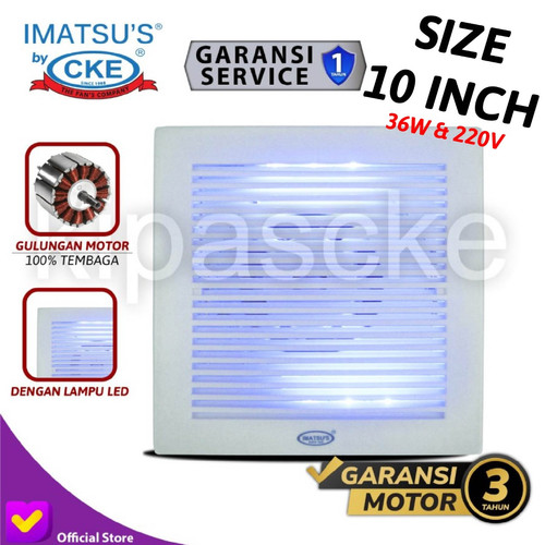 [EZM.0100519] Exhaust Plafon 10 Inch Dengan Led Hexos Ceiling Exhaust Plafon Ducting