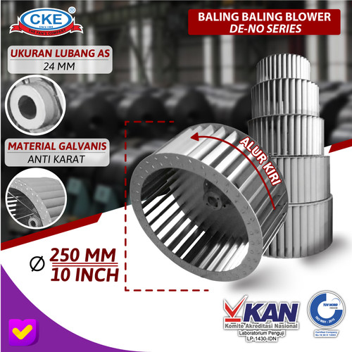 [EZM.0100527] Blade Blower 10" Baling Blower 10" Baling Centrifugal 10" Alur Kiri