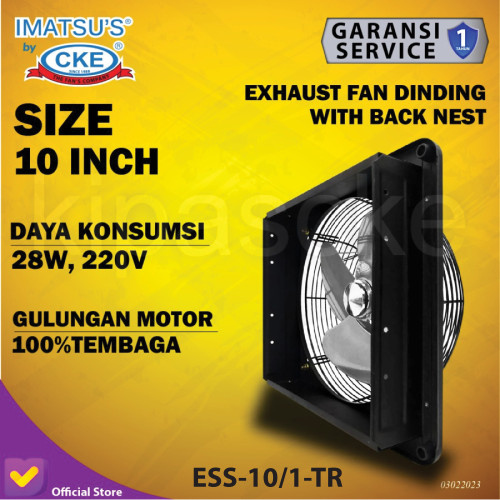 [EZM.0100544] Exhaust Fan Dinding Tembok 10 Inch Besi Imatsu Kipas Rumah Industri