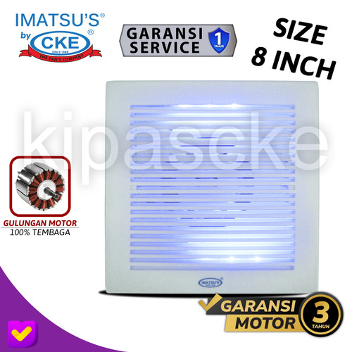 [EZM.0100566] Exhaust Fan Led/ Lighning 8 Inch Kipas Angin Hexos Plafon Dak Lampu