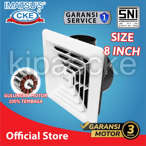 [EZM.0101537] Exhaust Fan Plafon 8 Inci Heksos/hexos/Ceiling Exhaust Kipas Dak