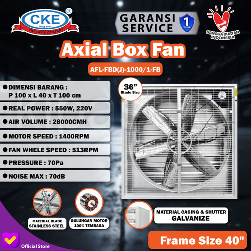 [EZM.0100577] BLOWER EXHAUST FAN GUDANG INDUSTRI DAN KANDANG AYAM 36”