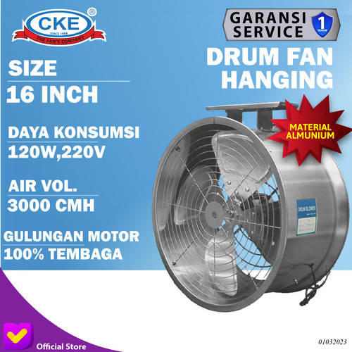 [EZM.0101542] Circulation Fan 16" Kipas Industri Kandang - Alat Ternak Ayam Unggas