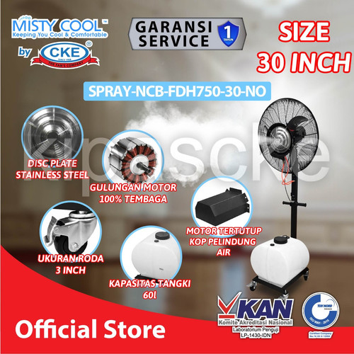 [EZM.0100607] Kipas Angin Embun Air 30 Inches - 60 L Curved Blade Misty Fan