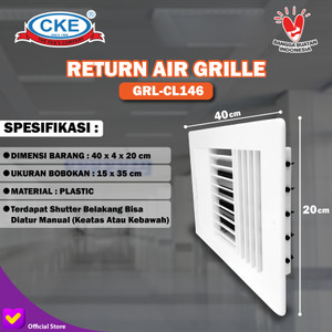 [EZM.0101560] grill ac ducting ac 20x40cm Diffuser Grill