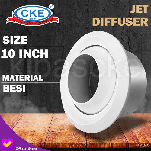 [EZM.0101580] Jet Diffuser / Jet Nozzle Ventilasi Hvac Ducting 10 In Powder Coating