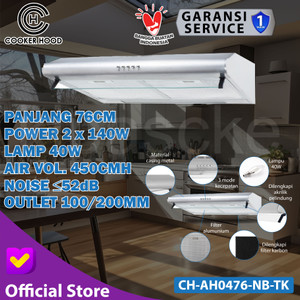 [EZM.0100652] Cooker Hood 76 Cm Kitchen Hood Fan Penghisap Asap Dapur