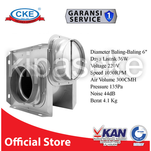 [EZM.0100685] Exhaust Fan Mini Sirocco Sudut Tabung Industrial 6" inline Duct Fan