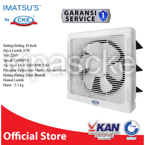 [EZM.0101626] Kipas Angin Partisi Exhaust Tipe Dinding Exhaust Fan Dinding 10 Inch