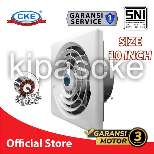 [EZM.0100719] Hexos Exhaust Fan Plafon 10 inch Ceiling Exhaust Kamar Mandi CKE