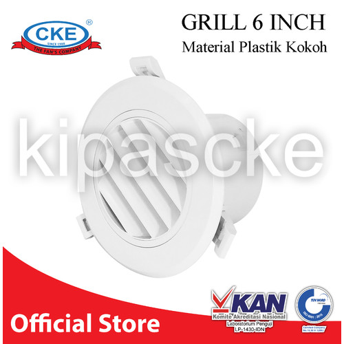 [EZM.0100737] Ceiling Round Air Grill 6 inch Grill penutup inline duct 6 inch