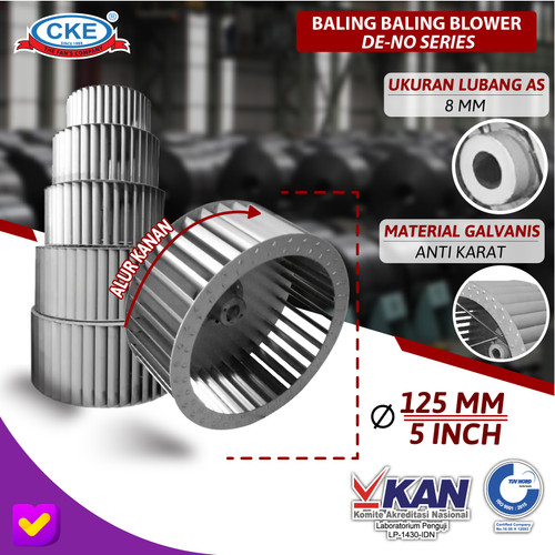 [EZM.0100748] Baling-Baling Blower Steel 5 Inch KANAN Blade Blower Kipas Sentrifugal