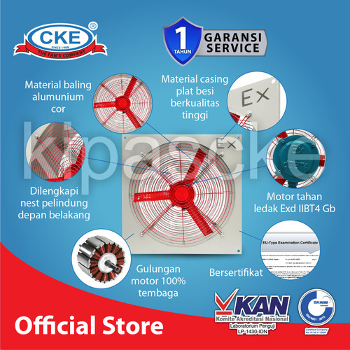[EZM.0101648] Exhaust Fan Explosion Proof 24 Inch 380 V Exhaust Dinding CKE