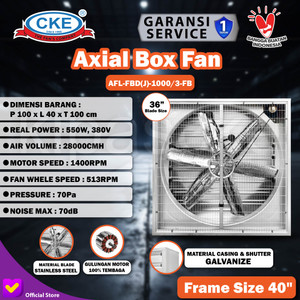 [EZM.0100761] Box Fan 36 Inch / Blower Kandang 36", 380V Kipas Industri CKE