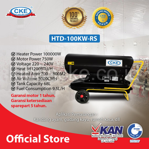 [EZM.0100770] Air Heater CKE HTD-100KW-RS Pemanas Kandang Ayam Pemanas Ruangan Diese