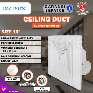 [EZM.0100794] Ceiling Exhaust IMATSU EC-BPT10-25P/IMT-BB 10" Exhaust Plafon Exhaust