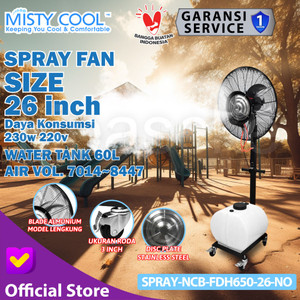 [EZM.0100809] Kipas Angin Embun Air 26 Inches - 60 L / Curved Blade Spray Misty Fan