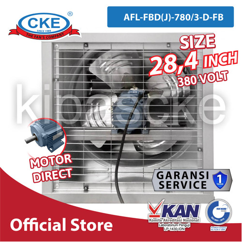[EZM.0100816] Blower Kandang Ayam 28.4" 3 Phase Box Fan Kipas Kandang Gudang