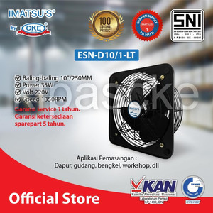 [EZM.0101715] Imatsu Exhaust Fan ESN-D10/1-LT 10 Inch 220V Fan Rumah Toilet Eksos