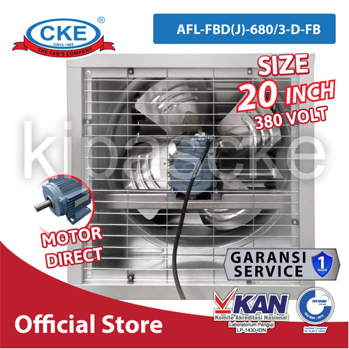 [EZM.0101718] CKE Axial Box Fan AFL-FBD(J)-680/3-D-FB 20 Inch
