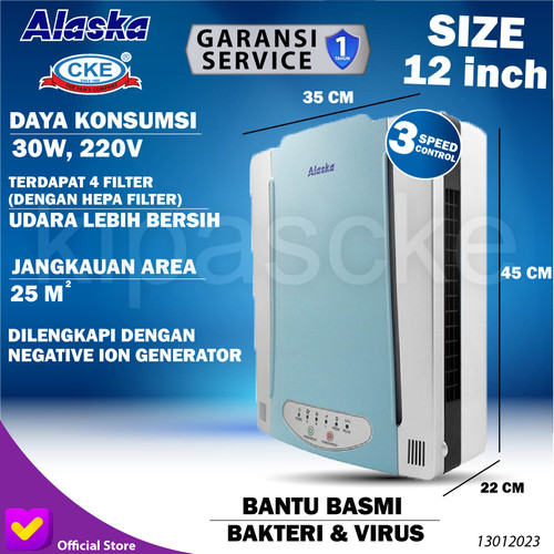 [EZM.0100869] Air Purifier 12 Inch Penyaring Udara Pembersih Udara Hepa Filter CKE