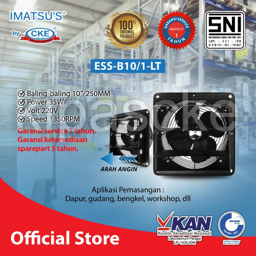 [EZM.0100873] Imatsu Exhaust Fan Shutter ESS-B10/1-LT 10 Inch Exhaust Dinding