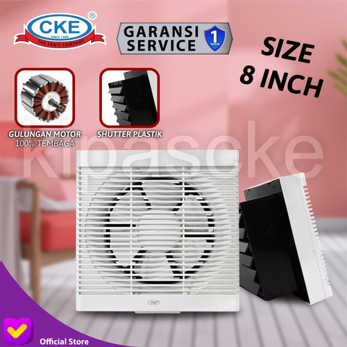 [EZM.0100900] EXHAUST FAN SHUTTER CKE EFIO-PSB200 8INCH 220V EKSOS IN OUT