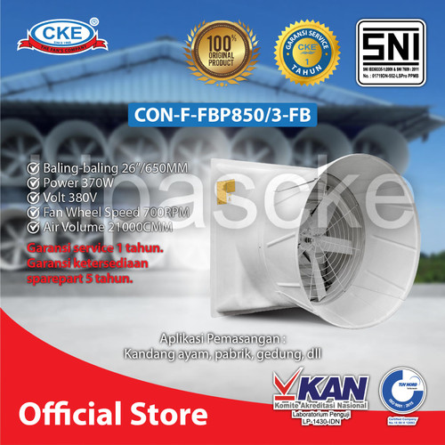 [EZM.0100894] KIPAS CONE FAN 26" 3 Phase 370W Kipas Kandang Alat Ternak Ayam Unggas
